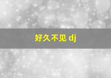 好久不见 dj